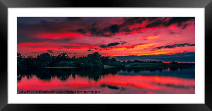 Bewl Water Autumn Sunset Framed Mounted Print by Bear Newbury