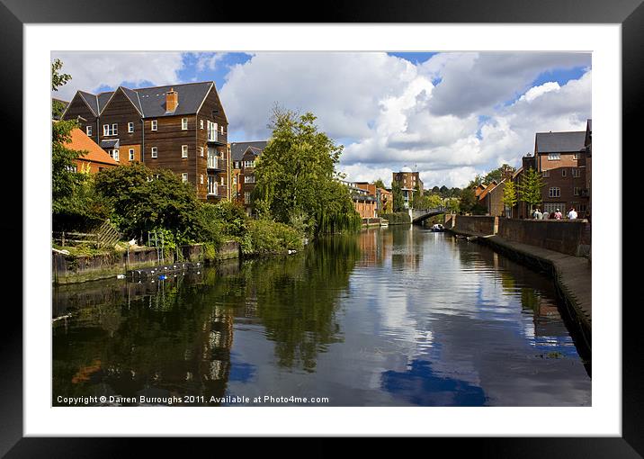 Norwich Riverside Framed Mounted Print by Darren Burroughs