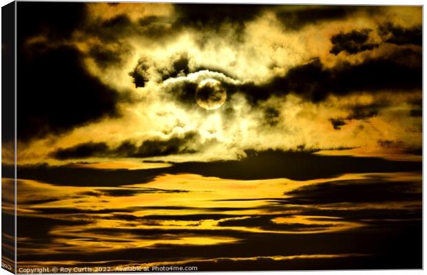 Summer Sunset Sky Canvas Print by Roy Curtis