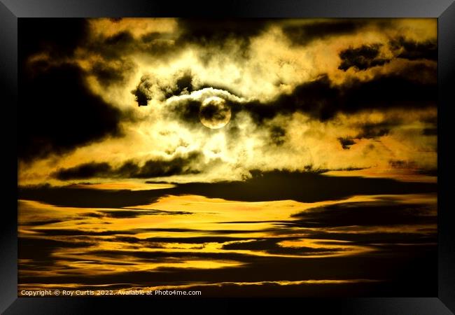 Summer Sunset Sky Framed Print by Roy Curtis