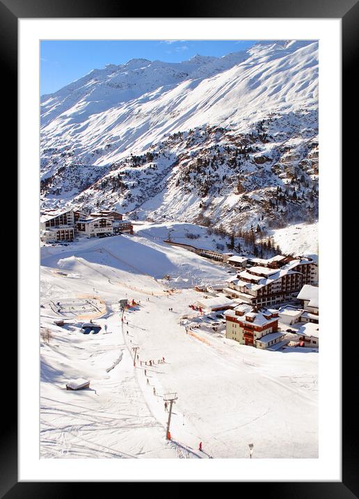 Obergurgl Hochgurgl Tyrol Austrian Alps Austria Framed Mounted Print by Andy Evans Photos