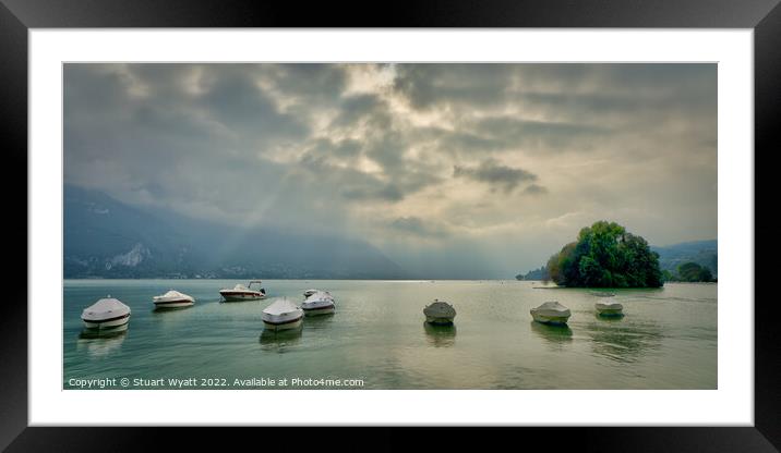 Tranquil Lake Annecy France Framed Mounted Print by Stuart Wyatt