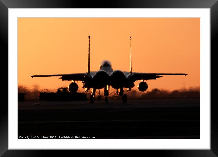 Sunset Launch Framed Mounted Print by Jon Pear