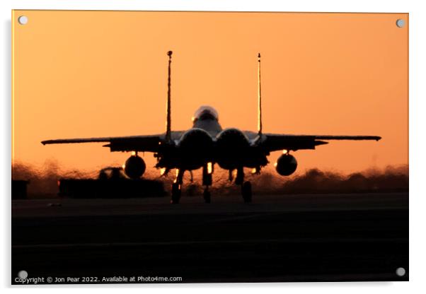 Sunset Launch Acrylic by Jon Pear