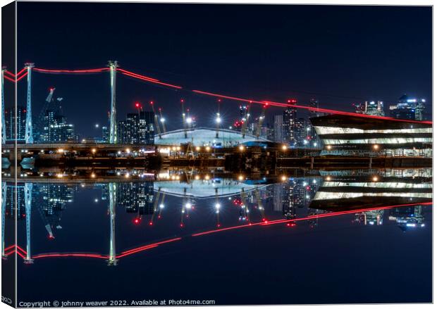 The O2 London at Night Canvas Print by johnny weaver