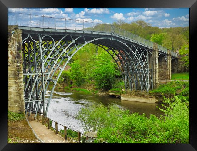 The Iconic Ironbridge Framed Print by Roger Mechan