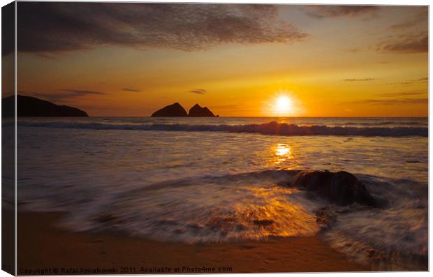 Holywell Bay Canvas Print by R K Photography