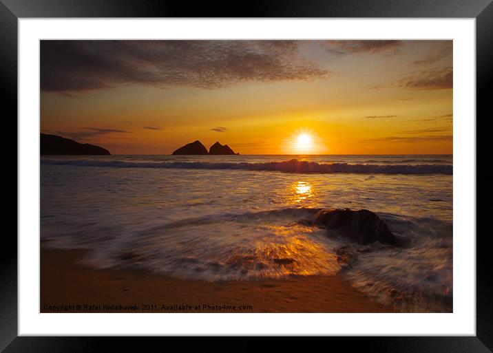 Holywell Bay Framed Mounted Print by R K Photography