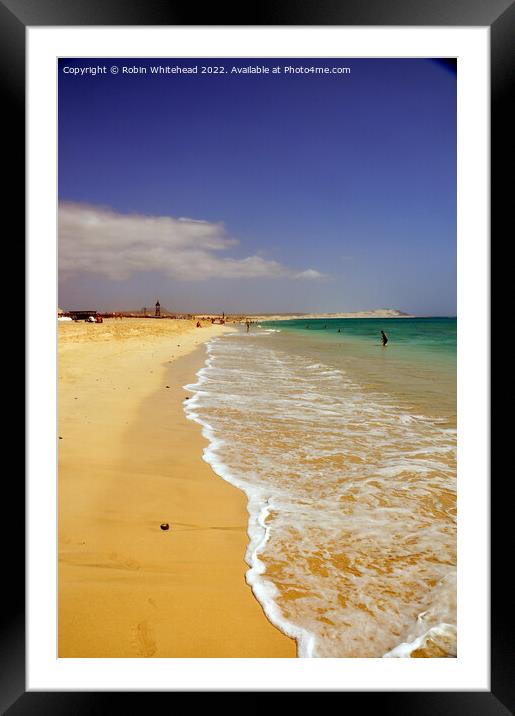 Boa Vista Cape verdi Beach Framed Mounted Print by Robin Whitehead