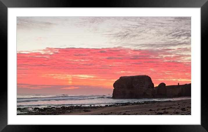 Majestic Sunrise at Marsden Rock Framed Mounted Print by Rob Cole