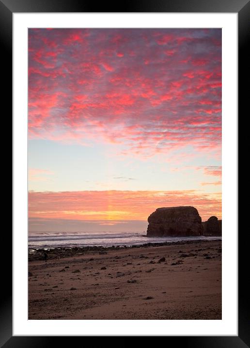 Marsden Rock Sunrise, South Shields Framed Mounted Print by Rob Cole