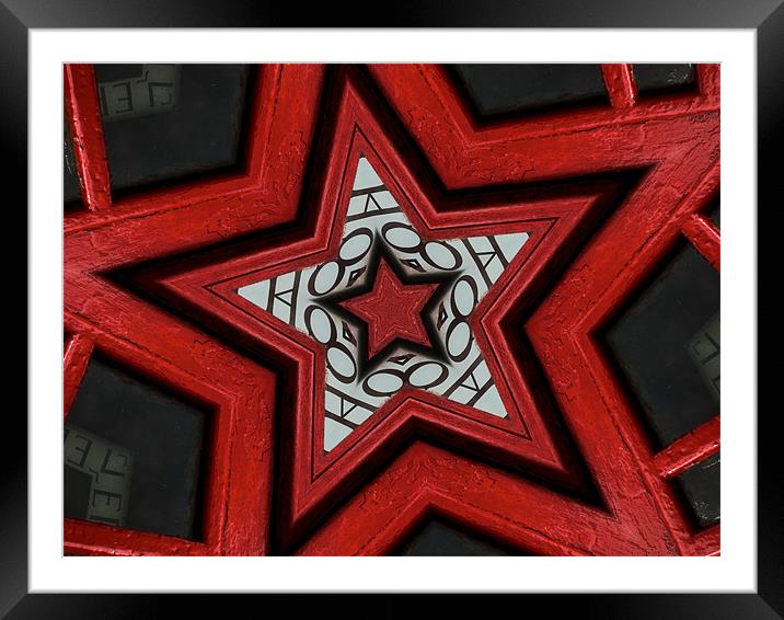 red star Framed Mounted Print by Heather Newton