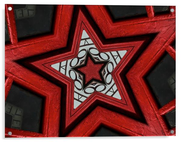 red star Acrylic by Heather Newton
