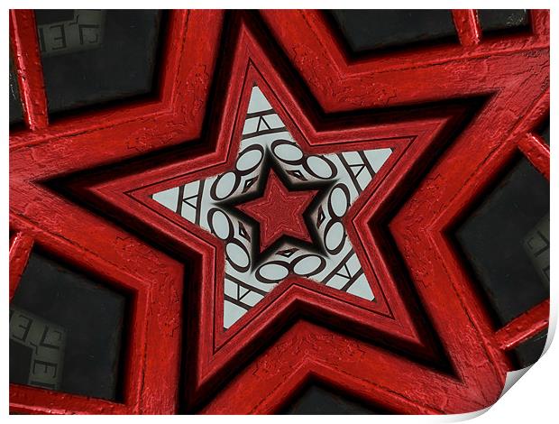 red star Print by Heather Newton