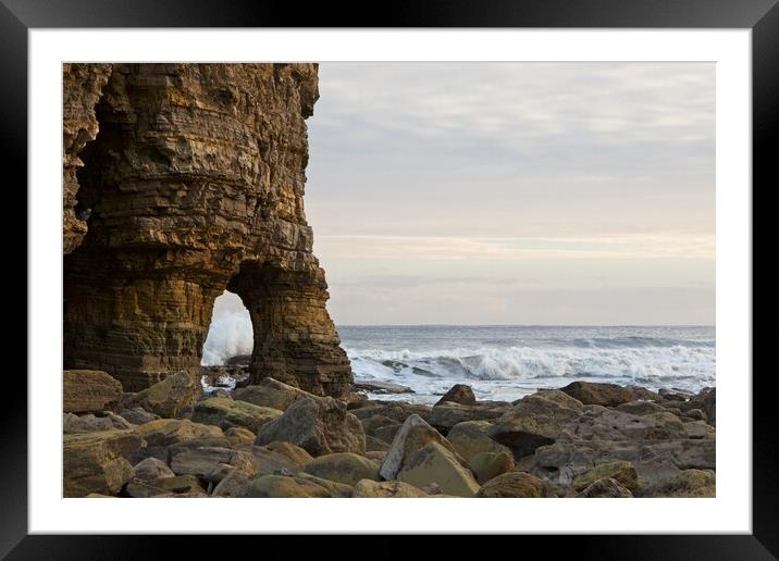 Marsden Rock, South Shields Framed Mounted Print by Rob Cole