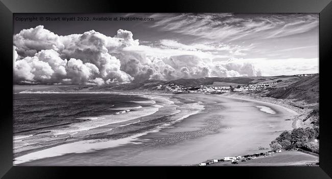 Woolacombe Beach & Bay Framed Print by Stuart Wyatt