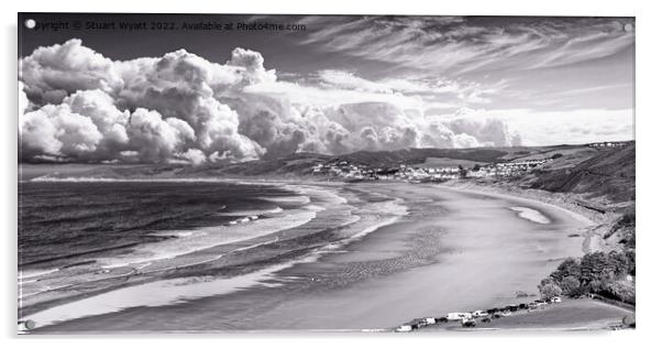 Woolacombe Beach & Bay Acrylic by Stuart Wyatt