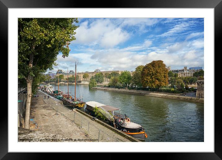 River Seine Paris Framed Mounted Print by Lynn Bolt