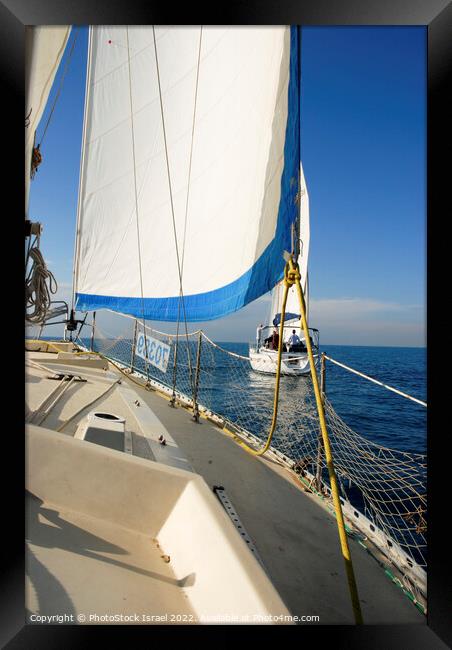 Sails of a yacht Framed Print by PhotoStock Israel