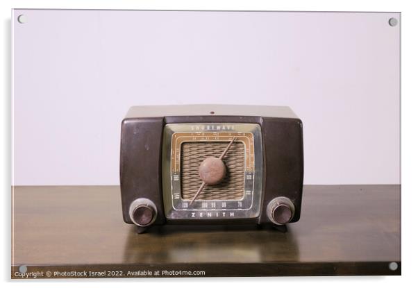 retro Zenith transistor radio receiver  Acrylic by PhotoStock Israel