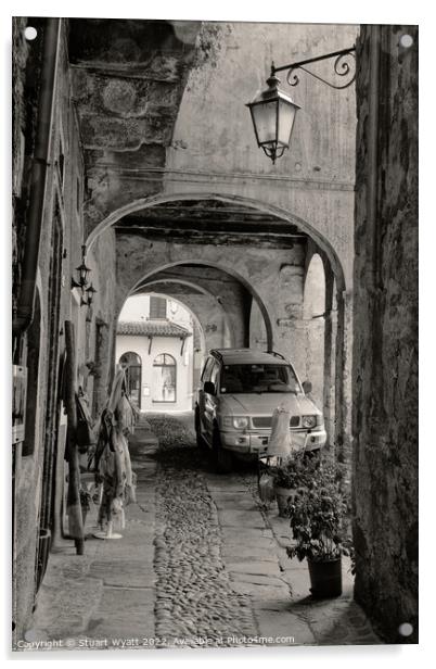 Street Scene, Italy Acrylic by Stuart Wyatt