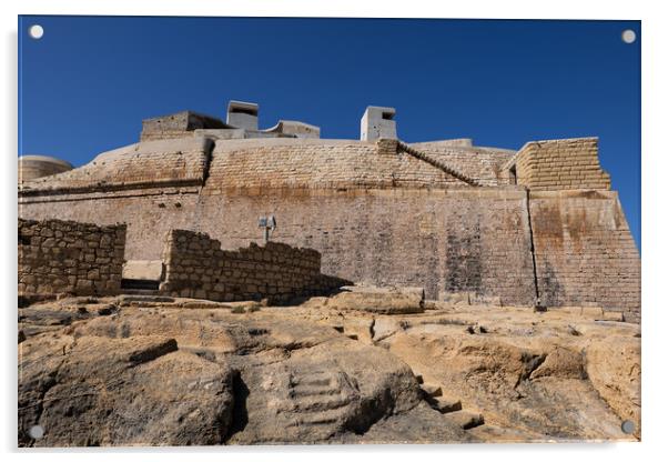 Fort Saint Elmo in Valletta in Malta Acrylic by Artur Bogacki