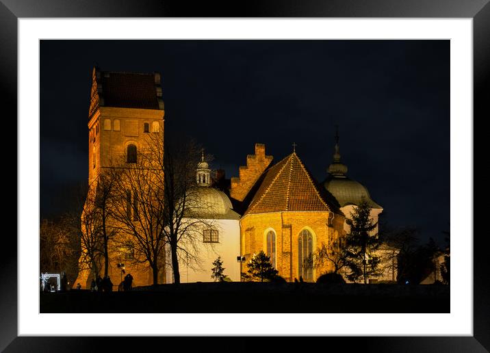 Gothic Church of St Mary In Warsaw At Night Framed Mounted Print by Artur Bogacki