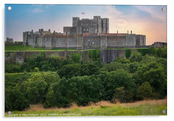 Dover Castle, Landscape, Kent, England Acrylic by Rika Hodgson