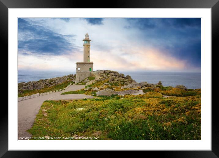 Cape Nariga Lighthouse; Galicia Framed Mounted Print by Jordi Carrio