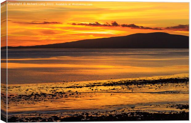 Golden Solway sunset Canvas Print by Richard Long