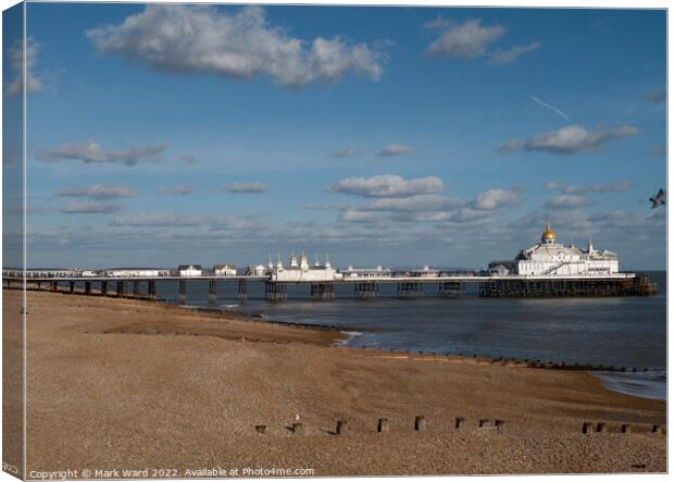 Eastbourne Pier on Sunny January day. Canvas Print by Mark Ward