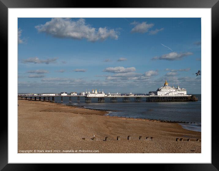Eastbourne Pier on Sunny January day. Framed Mounted Print by Mark Ward