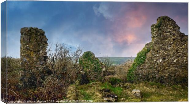 Remains of a Dilapidated Mine, Landscape, Cornwall, England Canvas Print by Rika Hodgson