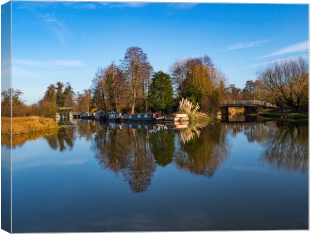 River Wey Surrey Canvas Print by Clive Eariss