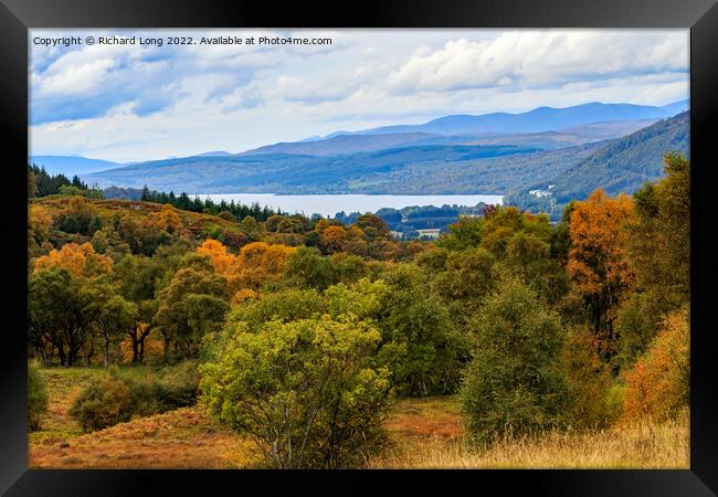 Autumn view towards Loch Rannoch, Highlands, Scotland Framed Print by Richard Long