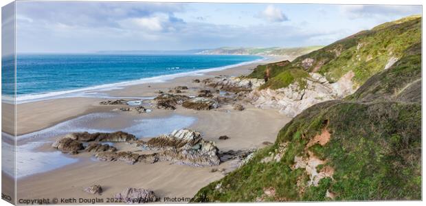 Whitsand Bay, Cornwall, England Canvas Print by Keith Douglas