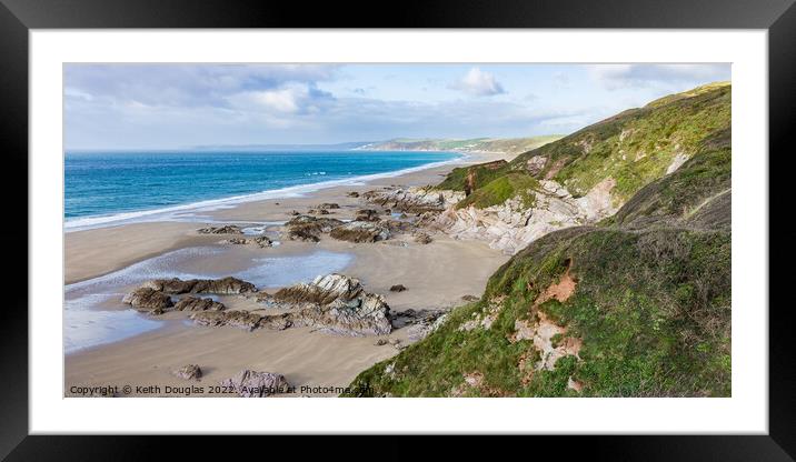 Whitsand Bay, Cornwall, England Framed Mounted Print by Keith Douglas