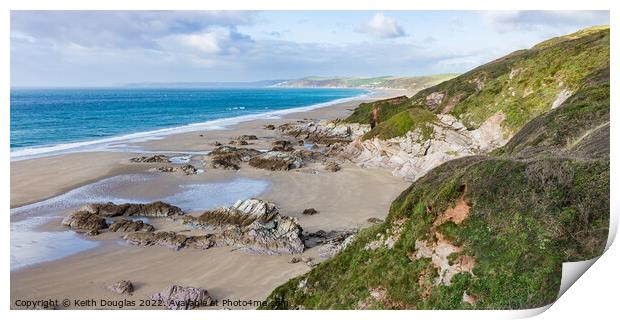 Whitsand Bay, Cornwall, England Print by Keith Douglas