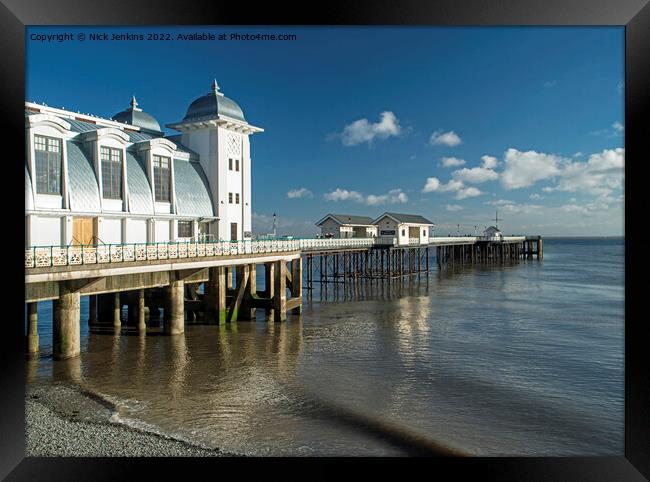 Penarth Beach and Pier South Wales Framed Print by Nick Jenkins