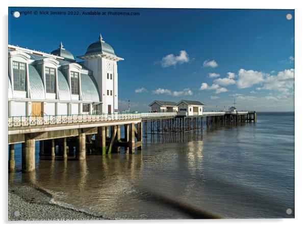 Penarth Beach and Pier South Wales Acrylic by Nick Jenkins