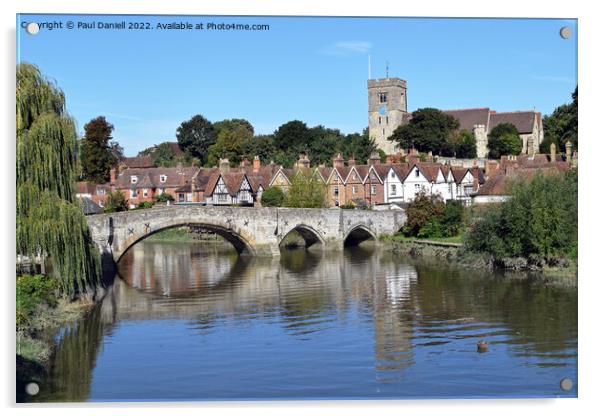 Reflection at Aylesford Acrylic by Paul Daniell
