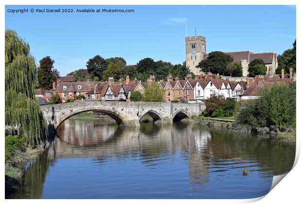 Reflection at Aylesford Print by Paul Daniell
