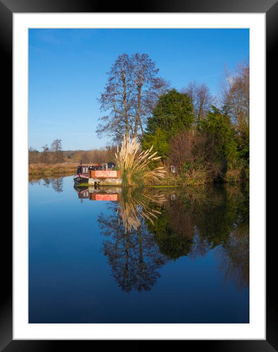 River Wey Winter Framed Mounted Print by Clive Eariss