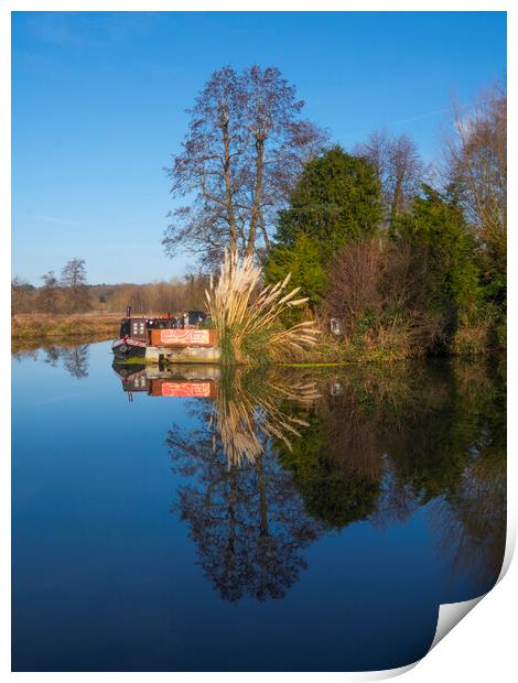 River Wey Winter Print by Clive Eariss