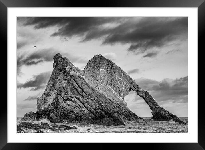 Bowfiddle Rock in Scotland Framed Mounted Print by Brian Sandison