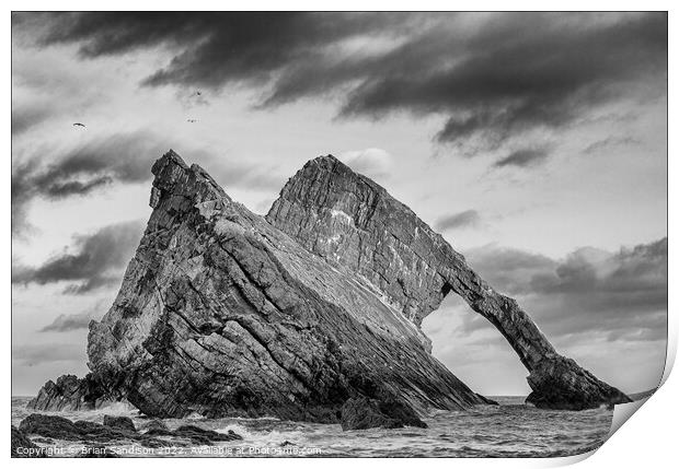 Bowfiddle Rock in Scotland Print by Brian Sandison