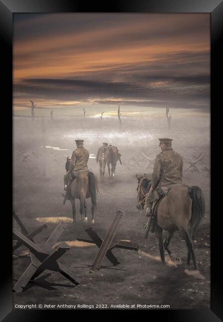 Crossing the Bad Lands Framed Print by Peter Anthony Rollings
