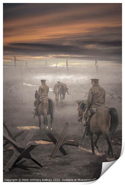 Crossing the Bad Lands Print by Peter Anthony Rollings