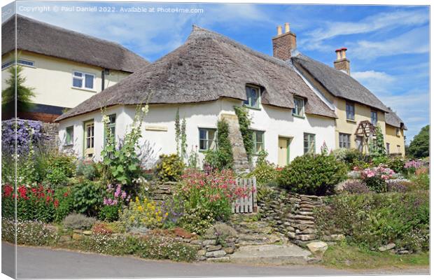 Thatched cottage Dorset Canvas Print by Paul Daniell