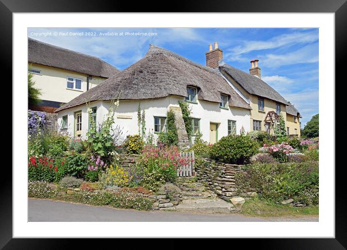 Thatched cottage Dorset Framed Mounted Print by Paul Daniell